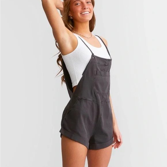 Billabong Denim black short romper - Picture 1 of 6